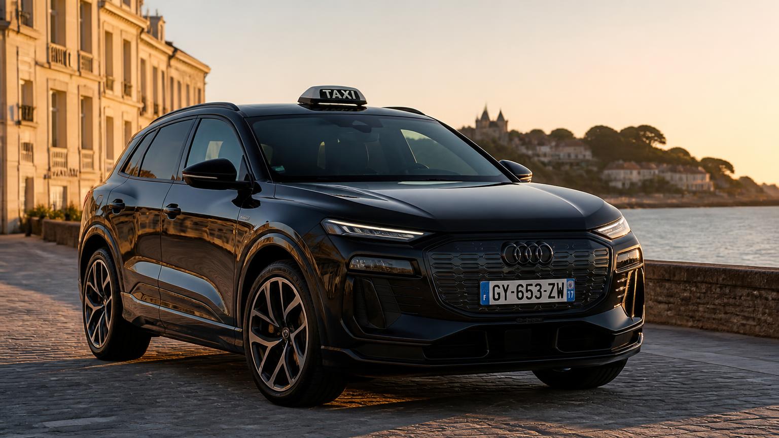Audi Q6 e-tron, SUV premium 100 % électrique pour transferts affaires, Access Prestige Taxi